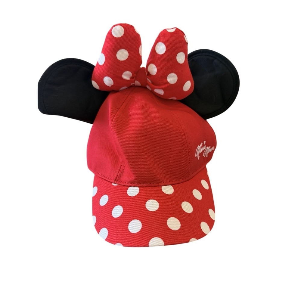 Disney Parks Minnie Mouse Bow Ears Snapback Hat Youth Disneyland